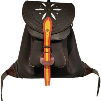 Mochila de piel bandera España