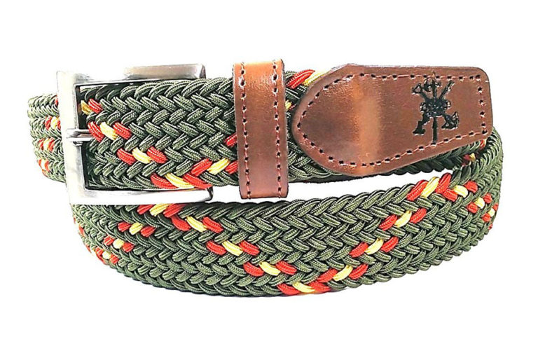 Cinturón de lona combinado con piel de La Legión