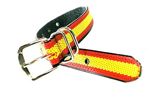 collar de perro con la bandera de españa de nylon