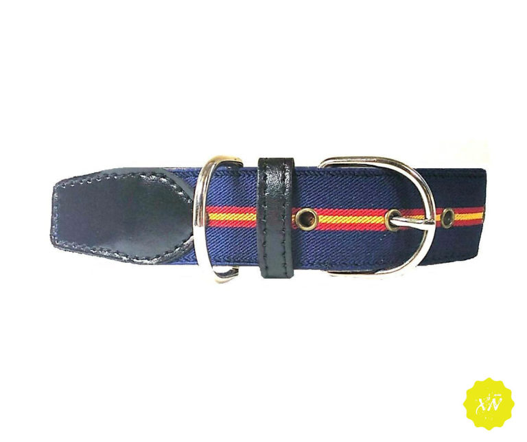 Collar de perro combinado lona