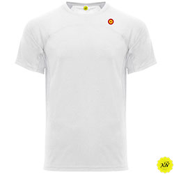 Camiseta técnica con diana de España color blanco
