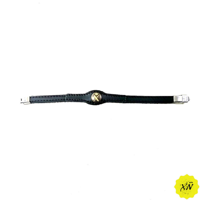 Pulsera piel Guardia Civil color negro