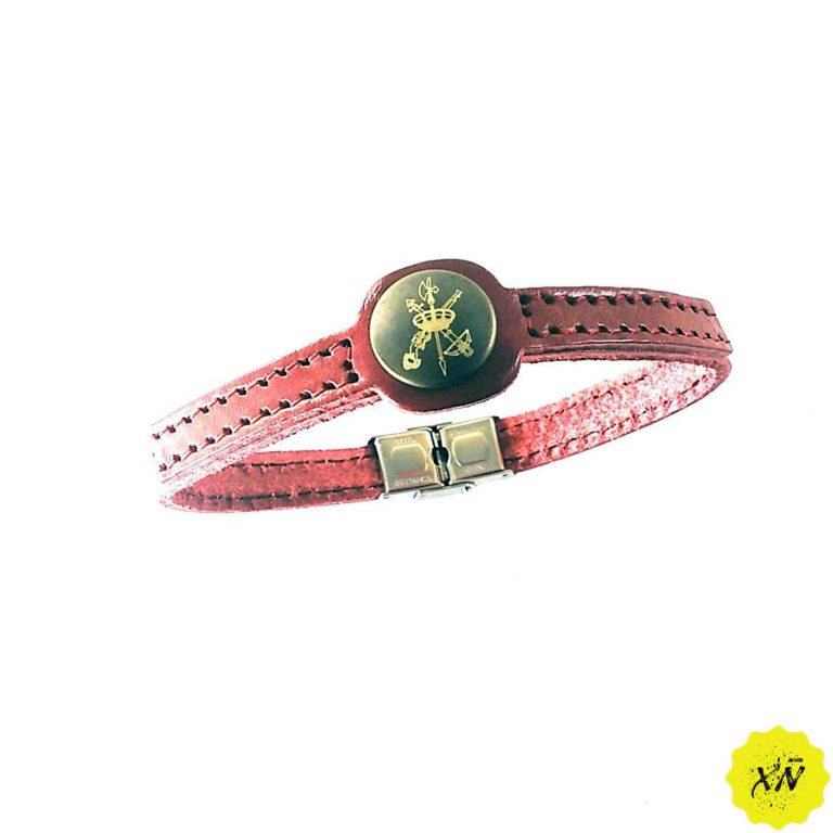 Pulsera de piel escudo Legión