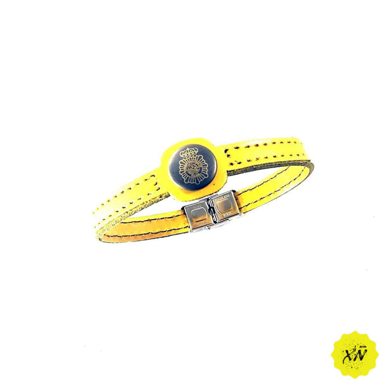 pulsera con escudo de la Policía Nacional de piel