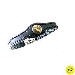 Pulsera piel Guardia Civil color negro