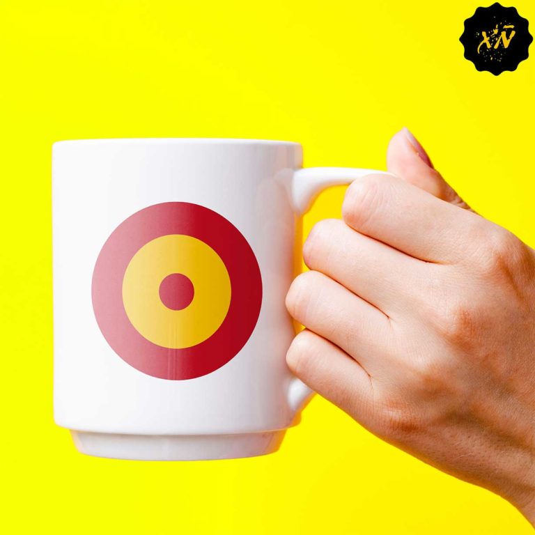Taza ceramica con la diana de España para regalo