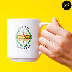 taza de ceramica con escudo Legion