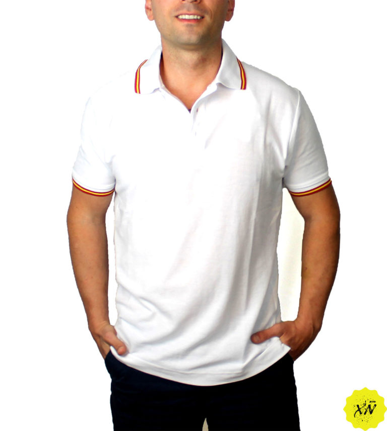 polos de España color blanco