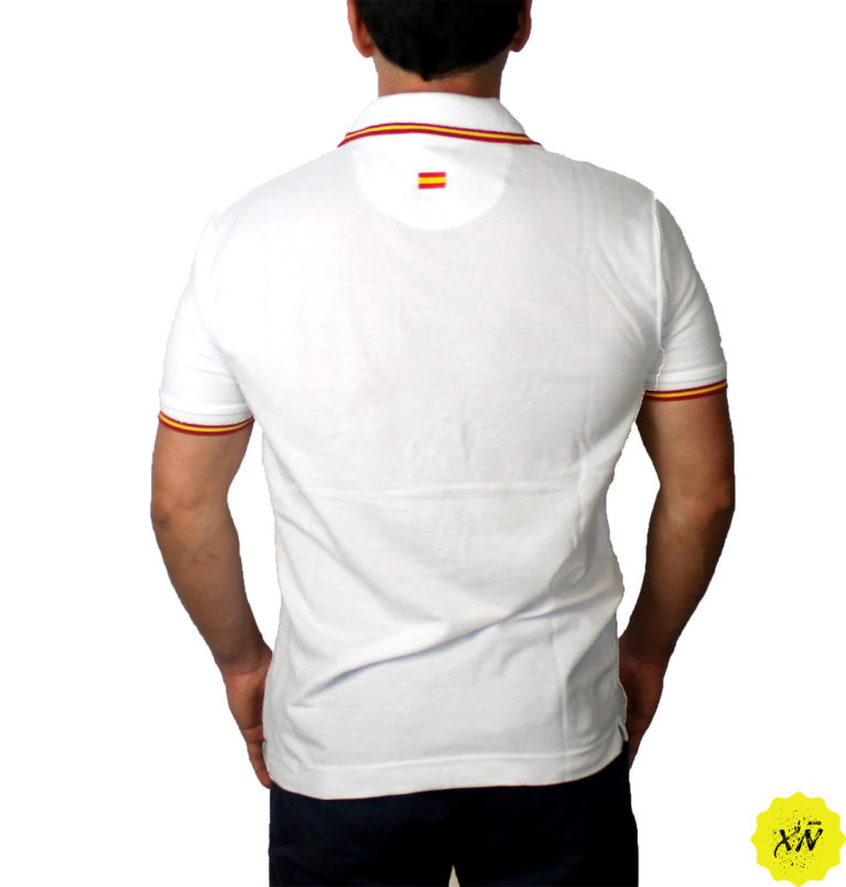 Polo bandera España Blanco