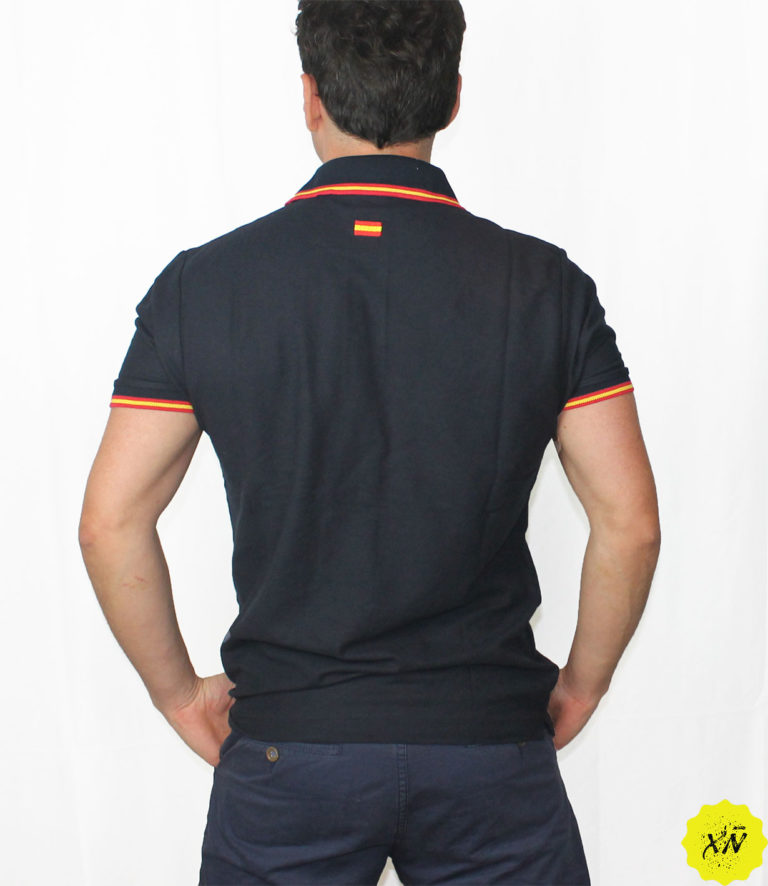 polo bandera España azul marino