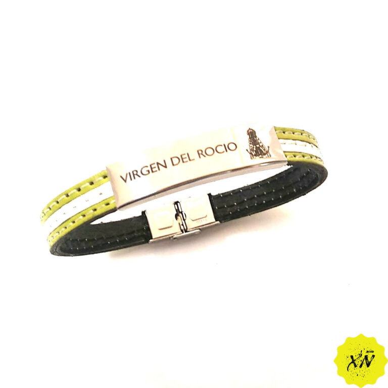 Pulsera Virgen del Rocío Cuero