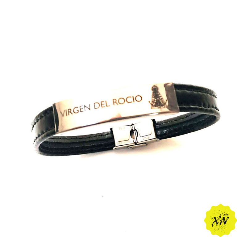 Pulsera Virgen del Rocío Cuero