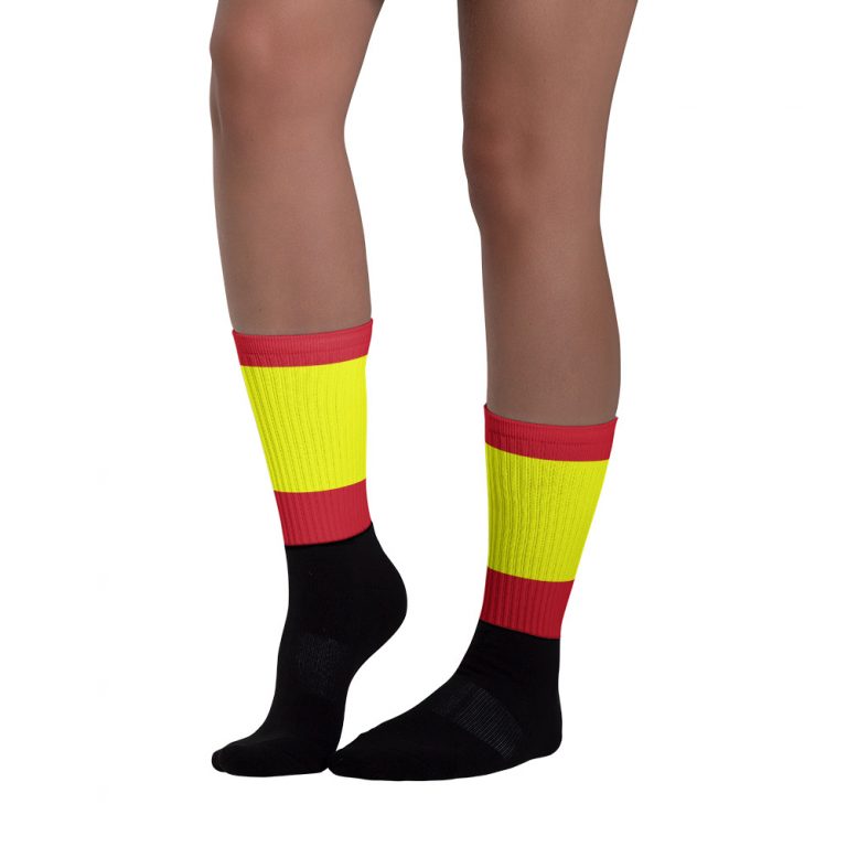 Calcetines largos con la bandera de España