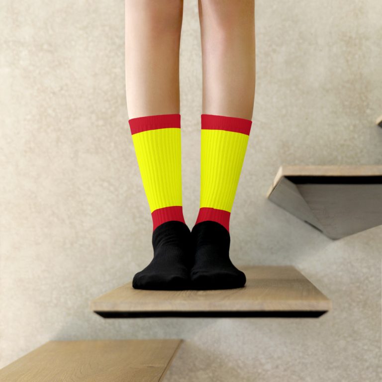 Calcetines largos con la bandera de España