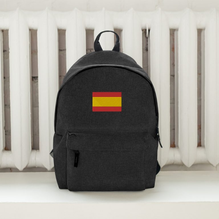 Mochila bandera de España bordada