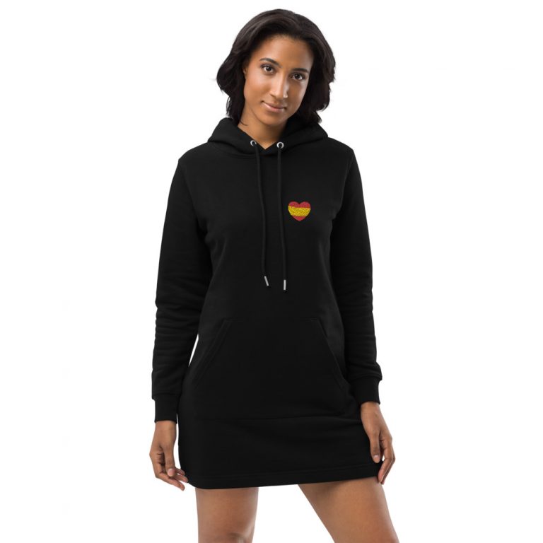 Vestido sudadera corazón España bordado