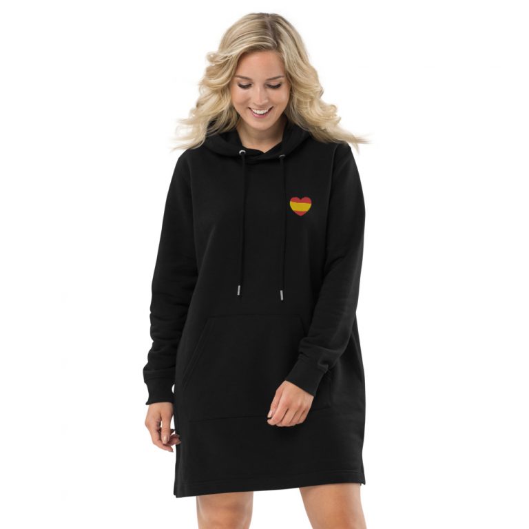 Vestido sudadera corazón España bordado
