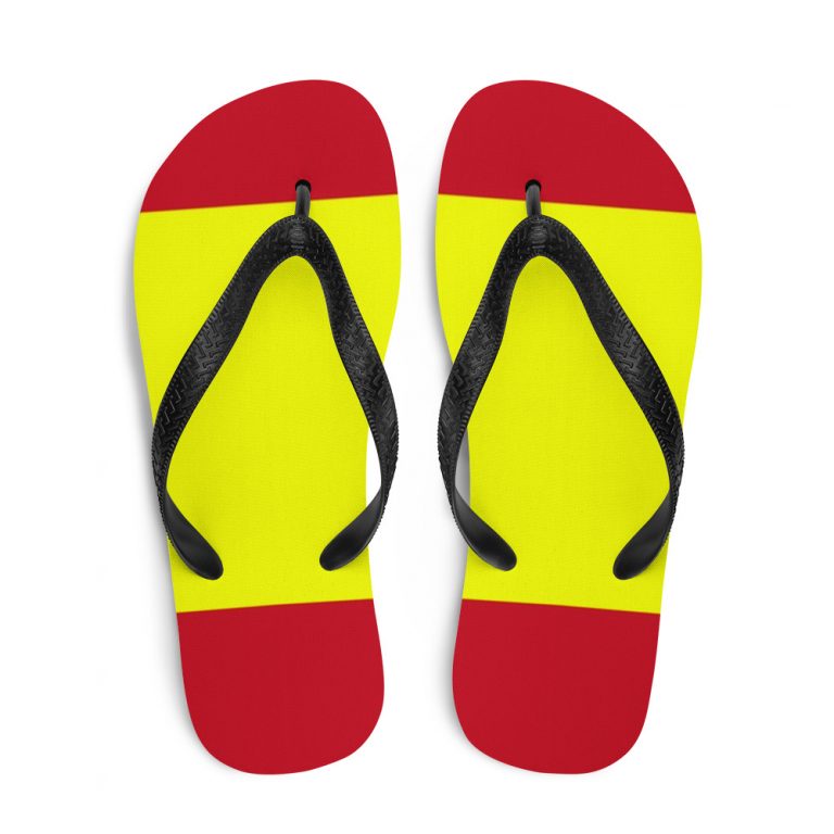 Chanclas con la bandera de España