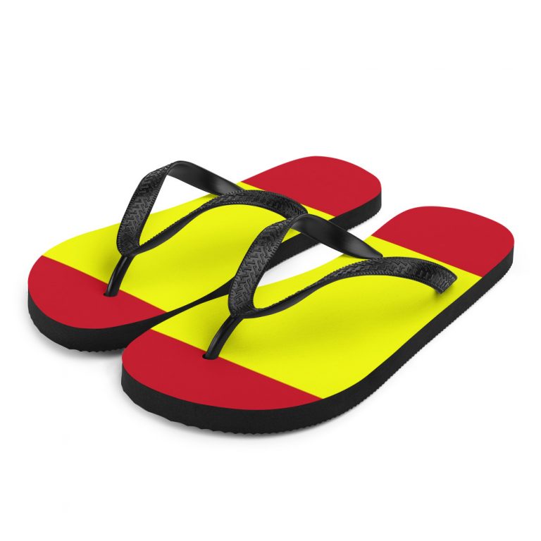 Chanclas con la bandera de España