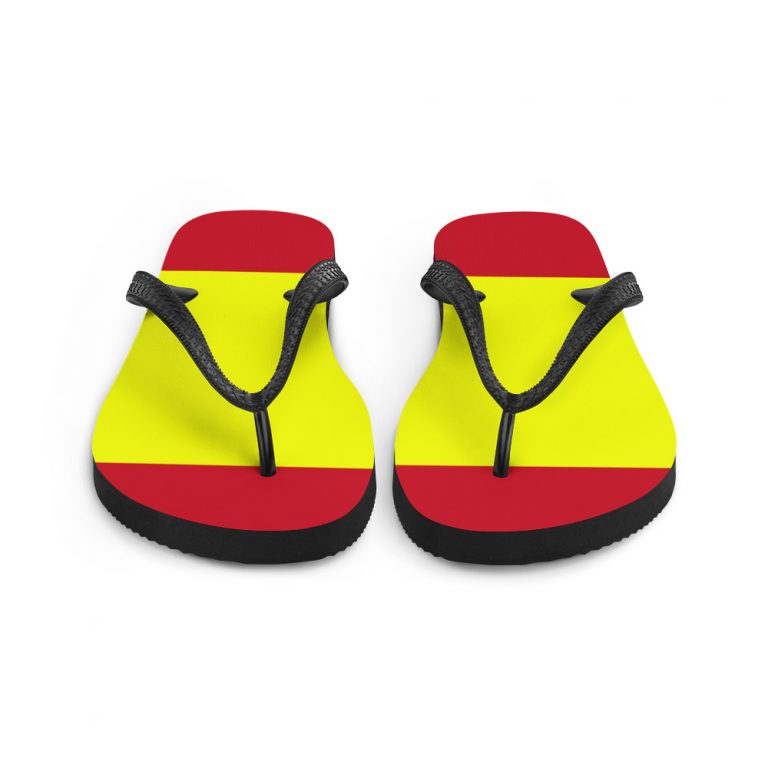 Chanclas con la bandera de España