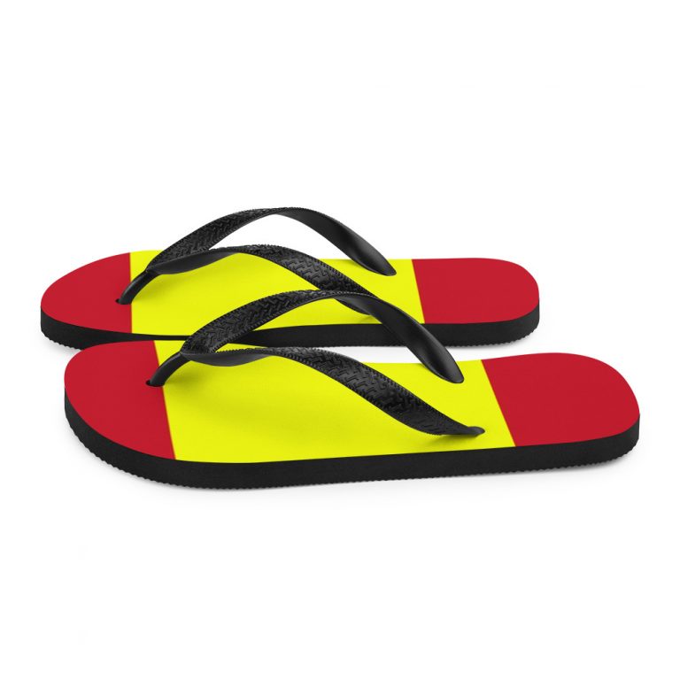 Chanclas con la bandera de España