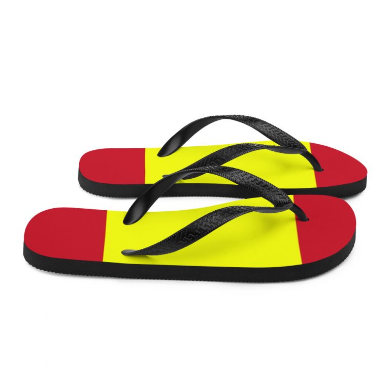 Chanclas con la bandera de España