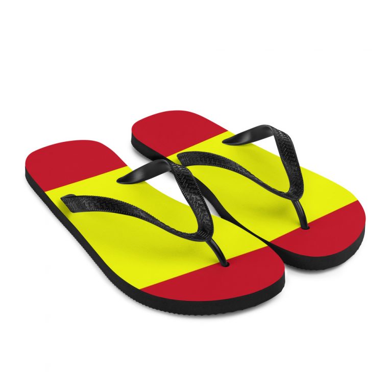 Chanclas con la bandera de España